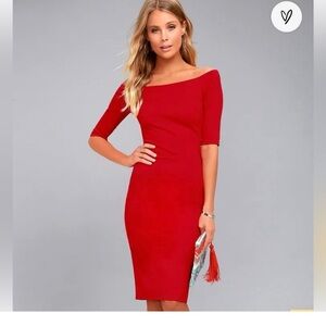 NWT Lulu’s Girl Can’t Help It red bodycon dress
